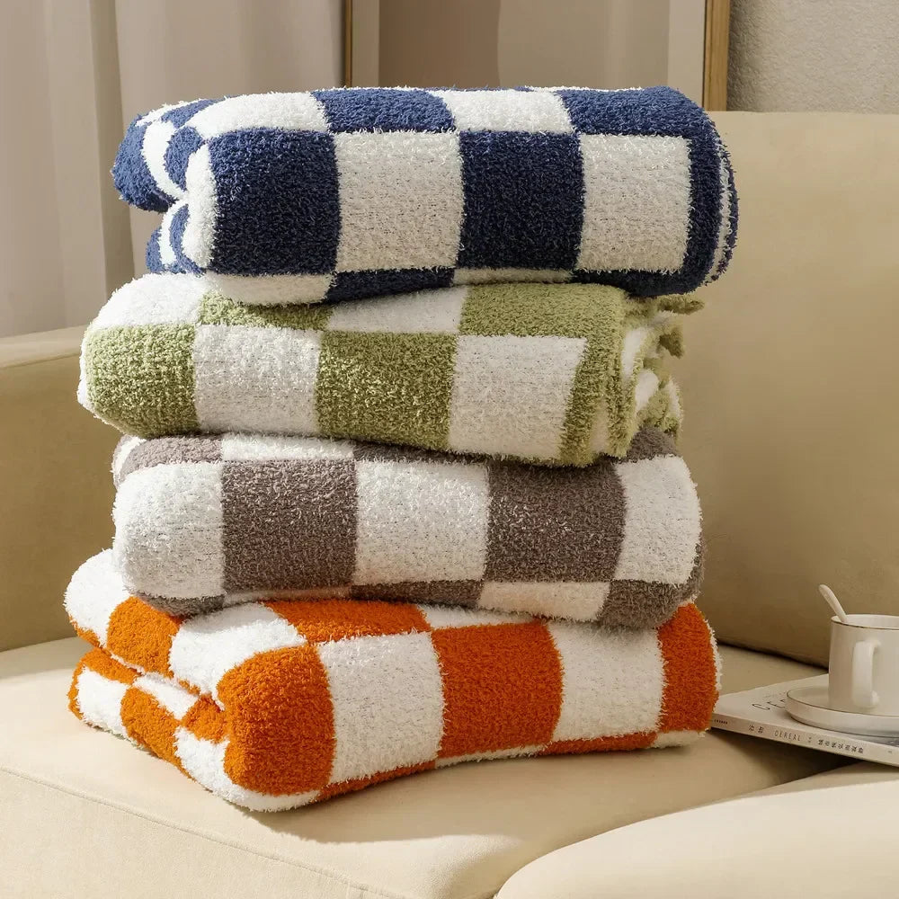 DecorBites™ Knit Checkerboard Blanket