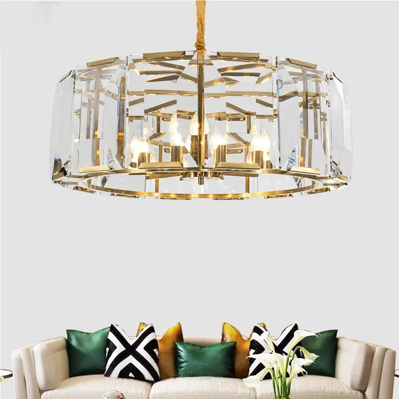 DecorBites™ Black Crystal Pendant Chandelier for Home Decor Luxe Lighting