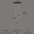 DecorBites™ Aluminum LED Chandelier Crystal Round Hanging Lamps Luxury Staircase Lighting Fixtures