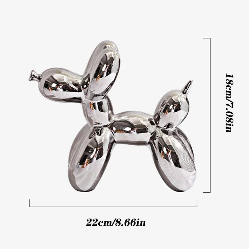 DecorBites™ Balloon Dog Ceramic Sculpture Ornament for Home Office Decor & Gifts