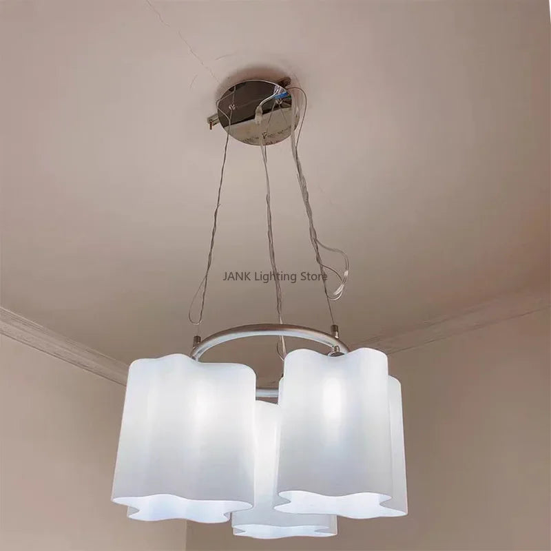 DecorBites™ Cloud Glass LED Ceiling Light: Modern Minimalist Circular Design for Bedroom, Hallway, Restaurant