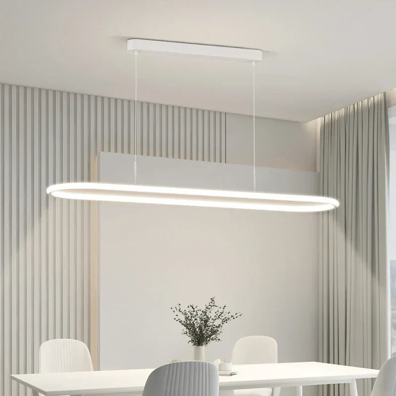 DecorBites™ LED Pendant Light for Dining Table Kitchen Home Decoration Indo Lighting Lustre White Black Fixture Hanging Lamp