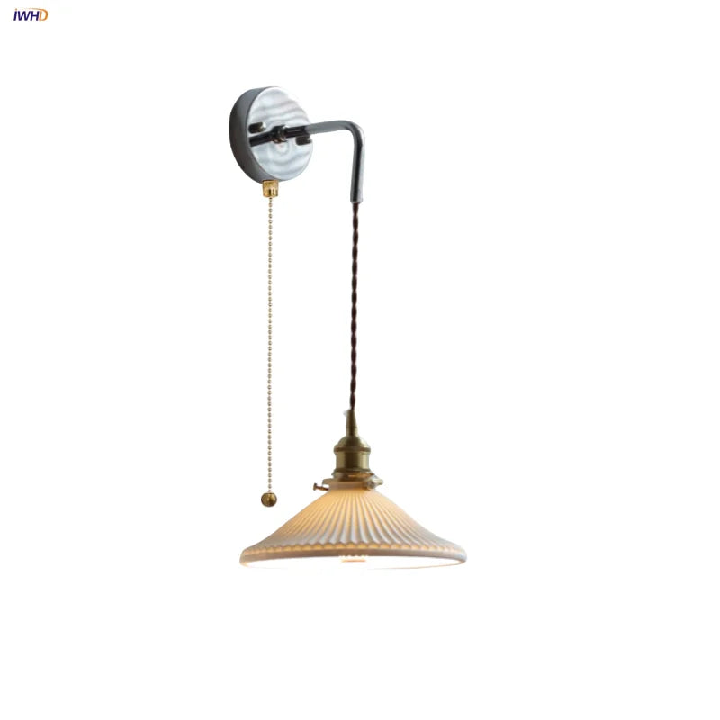 DecorBites™ Ceramic LED Wall Sconce, Modern Nordic Style, Adjustable Wire, White Stair Light
