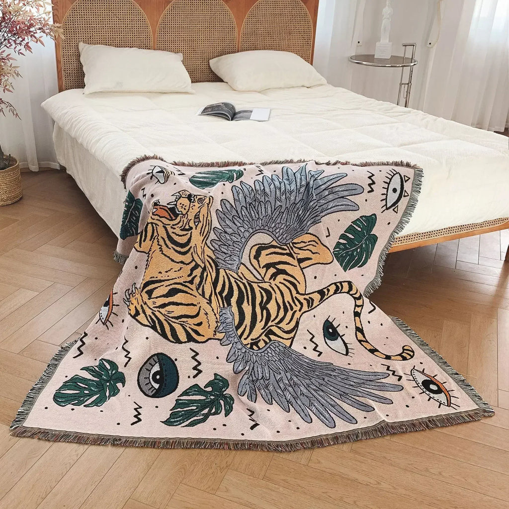 DecorBites™ Bohemian Outdoor Blanket - Luxury Tapestry Rug for Camping, Picnics, and Home Decor