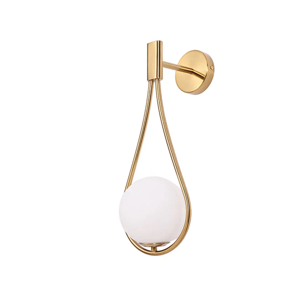 DecorBites™ Brass Glass Wall Lamp for Nordic Modern Bedroom Lighting