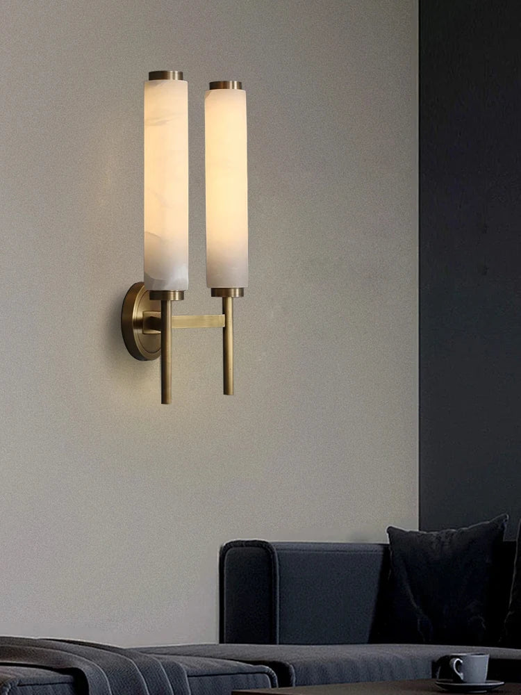 DecorBites™ Black Bronze Brass Marble Wall Lights Dimmable Home Decor Living Room Lighting