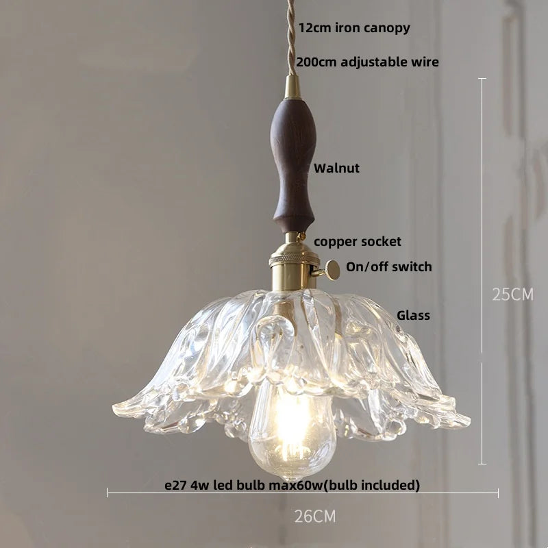 DecorBites™ Clear Glass LED Pendant Light - Modern Nordic Design - Adjustable Hanging Lamp