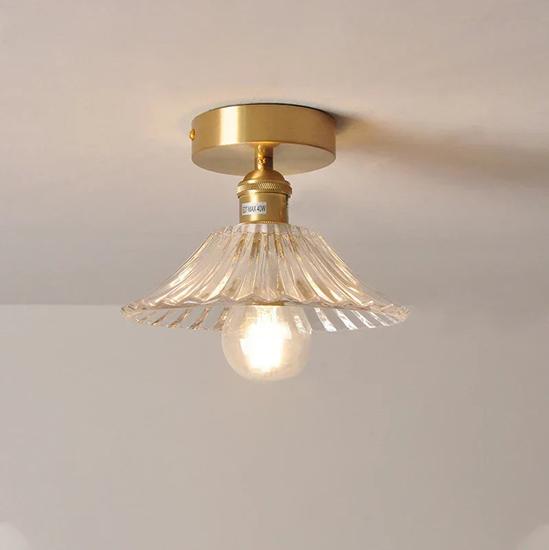 DecorBites™ Glass Shade Pendant Ceiling Lamp for Kitchen Aisle Bedroom LED Lights Fixtures