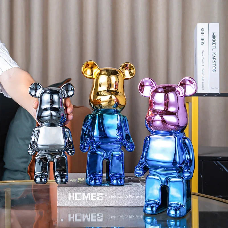 DecorBites™ Bear TV Cabinet Sculpture Decor Piggy Bank, Home Decoration Art Statue