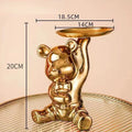 DecorBites™ Bear Doll Storage Tray Piggy Bank Snacks Makeup Key Holder Home Decor Accessory