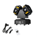 DecorBites™ 8x12W RGBW 140W Dual Head LED Beam & Strobe & Laser 3-in-1 DJ Light