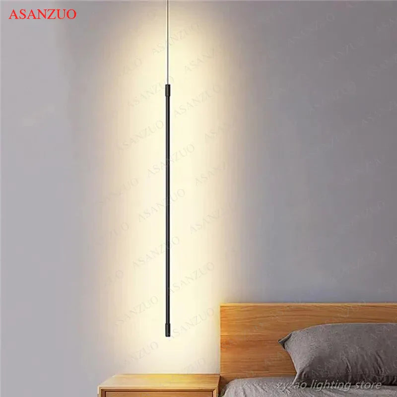 DecorBites™ LED Pendant Light: Adjustable Line Strip Hanging Lamp for Modern Home Decor