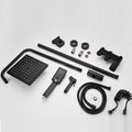 DecorBites™ Black Wall Mounted Bathroom Shower Faucet Set - Bathtub Mixer Tap