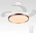 DecorBites™ 42" Modern Black White LED Ceiling Fan Remote Control Lighting for Dining Room Bedroom