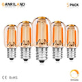 DecorBites™ Amber Glass Dimmable LED Filament Bulb E12 E14 Base T22G 1W 2200K