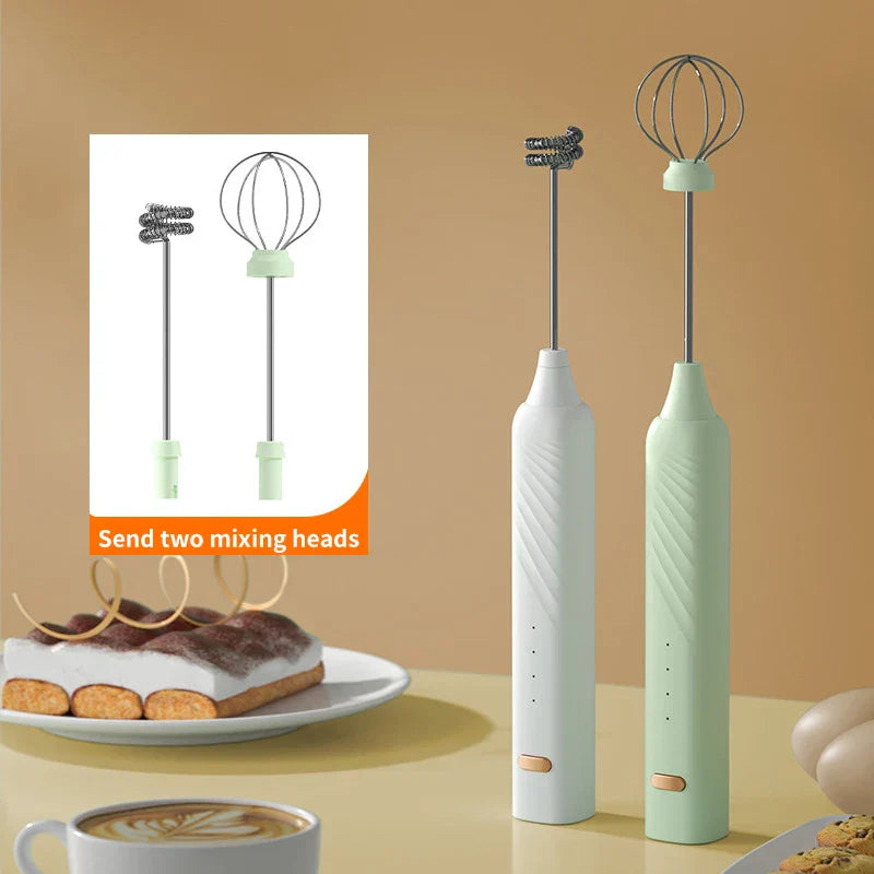 DecorBites™ Electric Milk Frother 3 Speeds Coffee Mixer Egg Beater Foam Maker