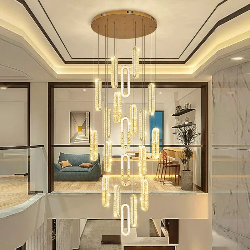 DecorBites™ Crystal Chandelier Dining Room Pendant Lights Ceiling Lamps Luxe Indoor Lighting