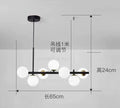 DecorBites™ Glass Ball Pendant Chandelier, Adjustable Height, Modern Nordic Design