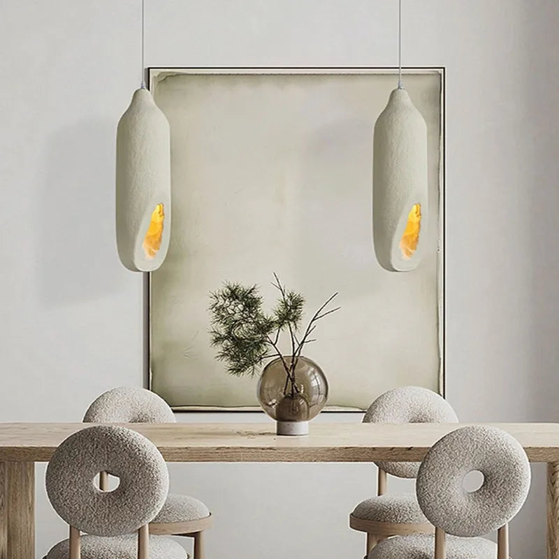DecorBites™ Cement Handmade Led Chandelier for Living Room, Bedroom Decor Lighting