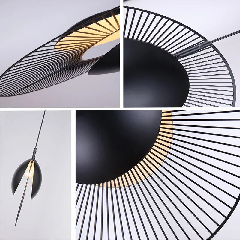 DecorBites™ LED Pendant Light: Designer Forestier Oyster Lamp for Loft Bedroom Decor