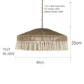 DecorBites™ Bohemian Tassel Chandelier: Handmade Nordic Rustic Pendant Lamps for Home and Shop