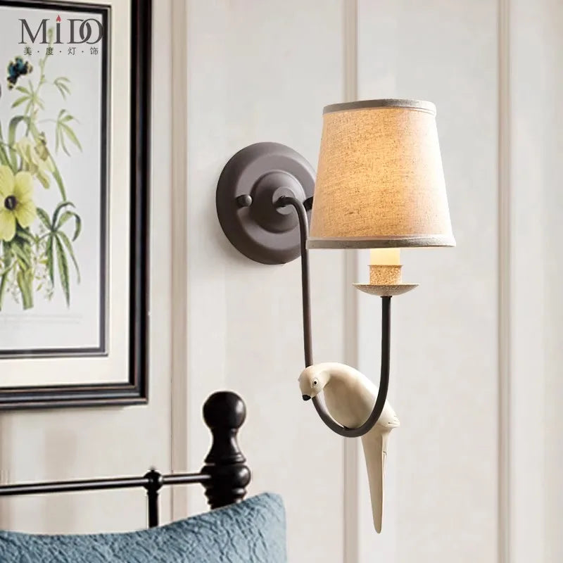 DecorBites™ Bird Decor Antique Wall Lamp for Bedroom Living Room Kitchen