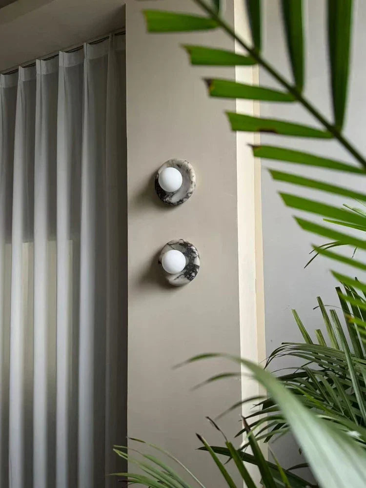 DecorBites™ Jade Marble Wall Sconce Lamps: Luxury Light Fixtures for Bedroom, Bathroom, Aisle Decor