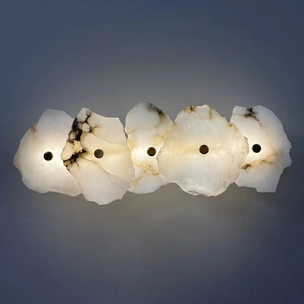 DecorBites™ Brass Marble Wall Lamp: Luxury Sconce for Bedroom Living Dining Room Decor