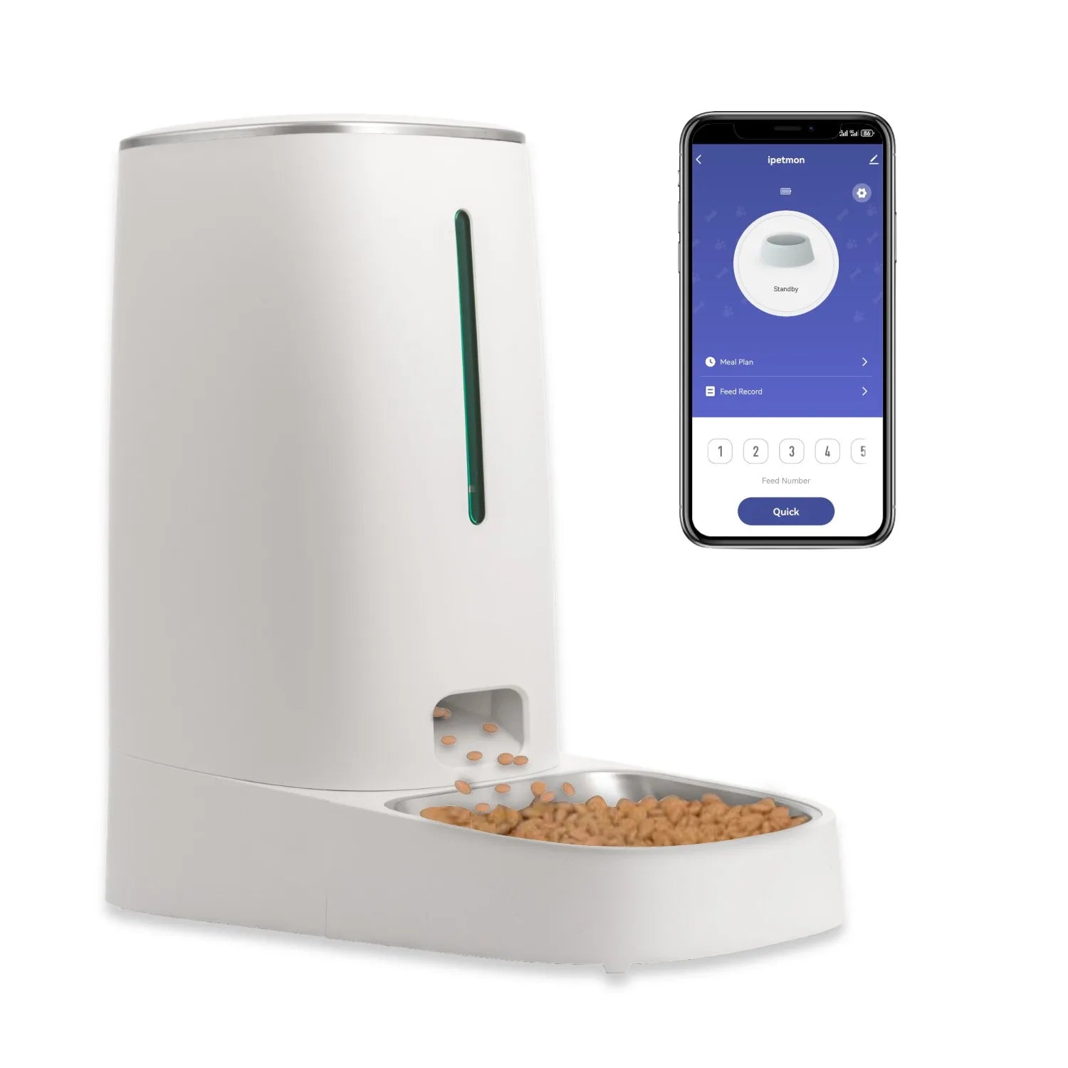 4L Automatic Pet Feeder for1/2Cats,WiFi Smart Feed Automatic Pet Feeder for Cats& Dogs,Timed Pet Food Dispenser with APP Control