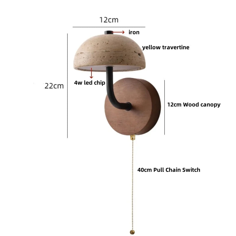 DecorBites™ Copper LED Wall Light Fixture Nordic Modern Plug In Bedside Lamp