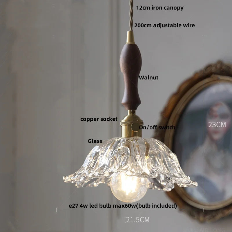 DecorBites™ Clear Glass LED Pendant Light - Modern Nordic Design - Adjustable Hanging Lamp
