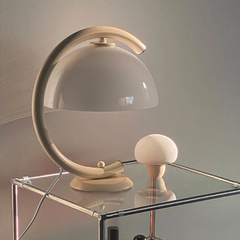 DecorBites™ Bauhous Mushroom Table Lamp for Living Room Bedroom, E27 Glass Light Retro
