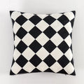 DecorBites™ Black White Embroidered Cushion Cover 45x45cm Sofa Bed Chair Home Decor
