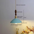 DecorBites™ Ceramic LED Pendant Lamp: Modern Wood Handle Hanging Light Fixtures