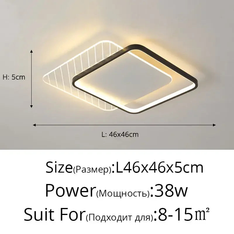 DecorBites™ LED Ceiling Lights: Modern Minimalist for Bedroom Living Room Kitchen Study Warm Home