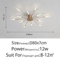 DecorBites™ Black Gold LED Chandelier: Modern Ceiling Pendant Lights for Home Living Room, Bedroom, Kitchen