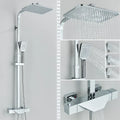 DecorBites™ Black Thermostatic Rain Shower Faucet Set for Wall Mounted Bathrooms