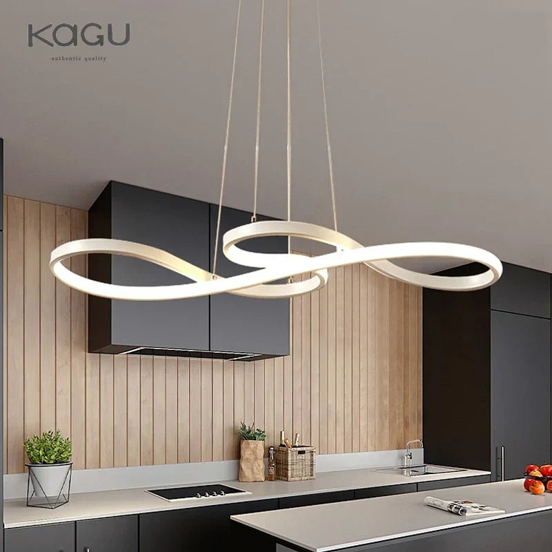 DecorBites™ Circle LED Chandelier: Nordic Minimalist Design for Living, Bedroom, Dining Room