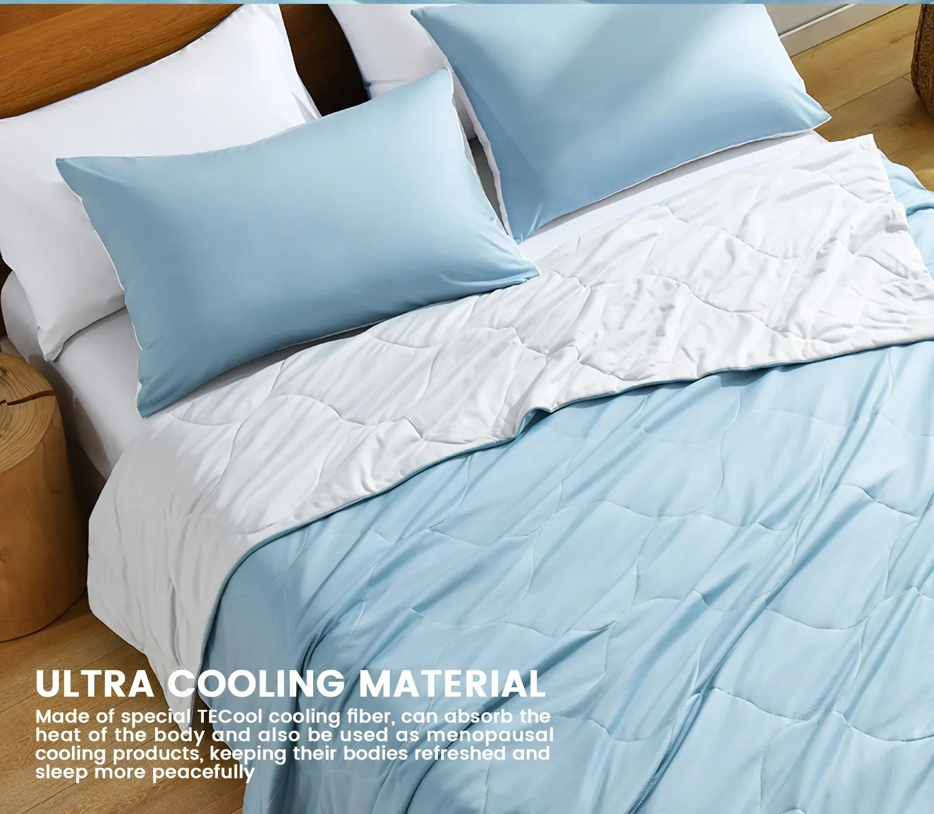 DecorBites™ Cooling Comforter: Reversible All Season Down Alternative Duvet - Ideal for Hot Sleepers