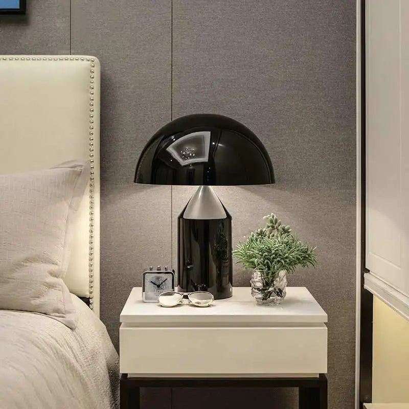 DecorBites™ Atollo Metal LED Table Lamp | Mushroom Design for Desk, Bedroom, Living Room