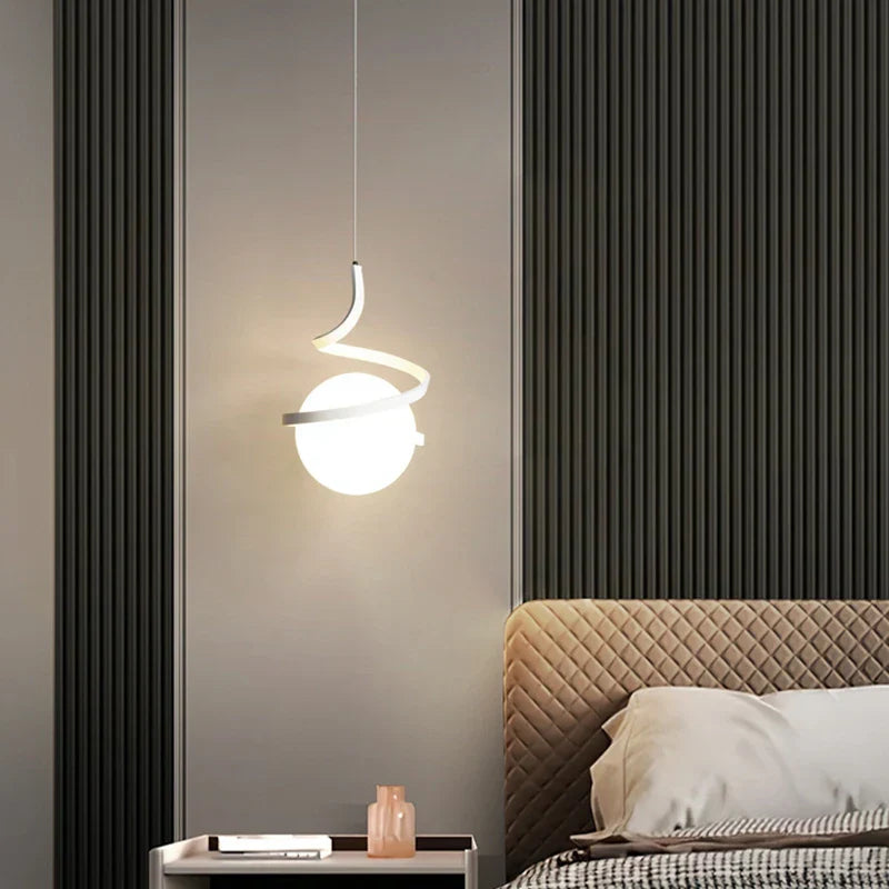 DecorBites™ LED Spiral Pendant Lights Chandelier for Living Room Bedroom Lighting