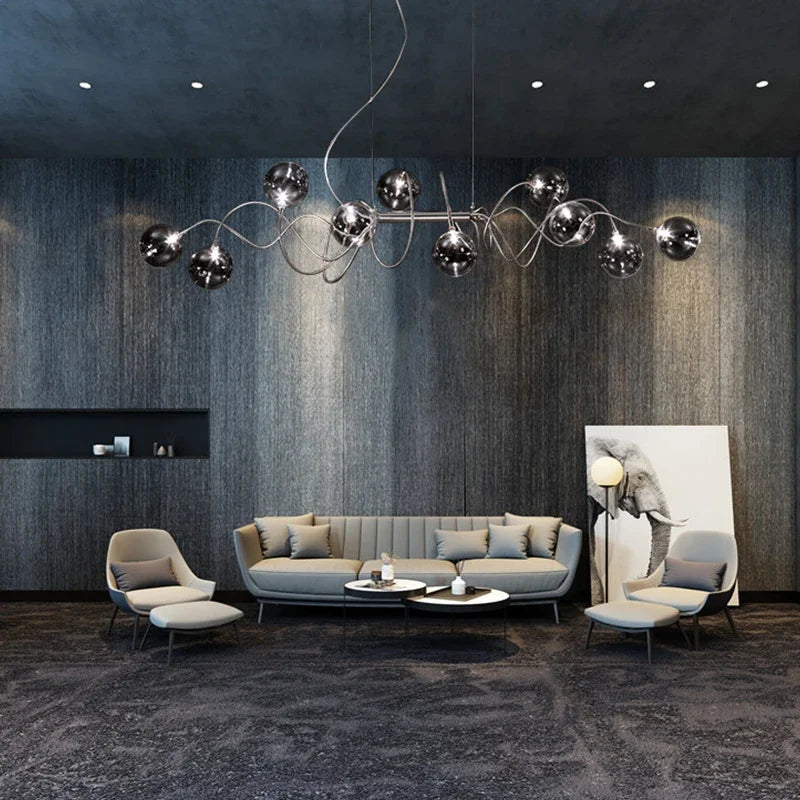 DecorBites™ LED Glass Pendant Chandelier for Living Room Dining Bedroom Cafe