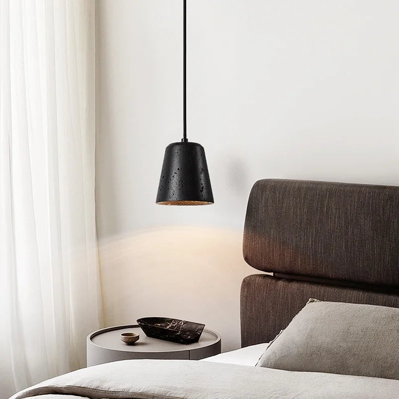DecorBites™ Black Travertine Pendant Light - Nordic Minimalism LED Pendant Lamps for Living Dining Room