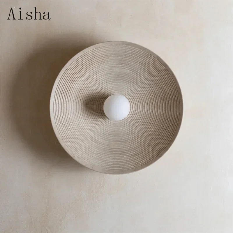 DecorBites™ Japanese Style Resin Wall Lamp - Retro Round Sconces Fixture