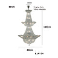 DecorBites™ Crystal LED Chandelier Light Fixture for Luxe Living Room Décor