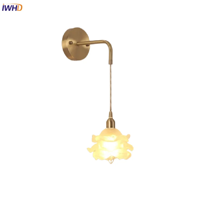 DecorBites™ LED Glass Wall Lamp: Luxury Modern Bedroom Coffee Home Decor Vanity Light