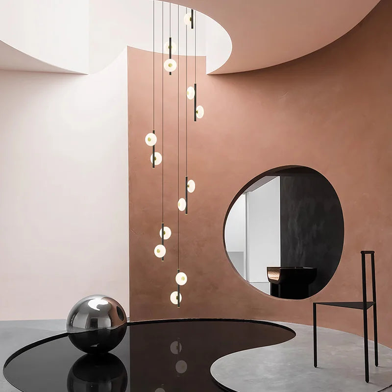 DecorBites™ LED Oval Chandelier for Modern Indoor Lighting in Bedroom and Living Room