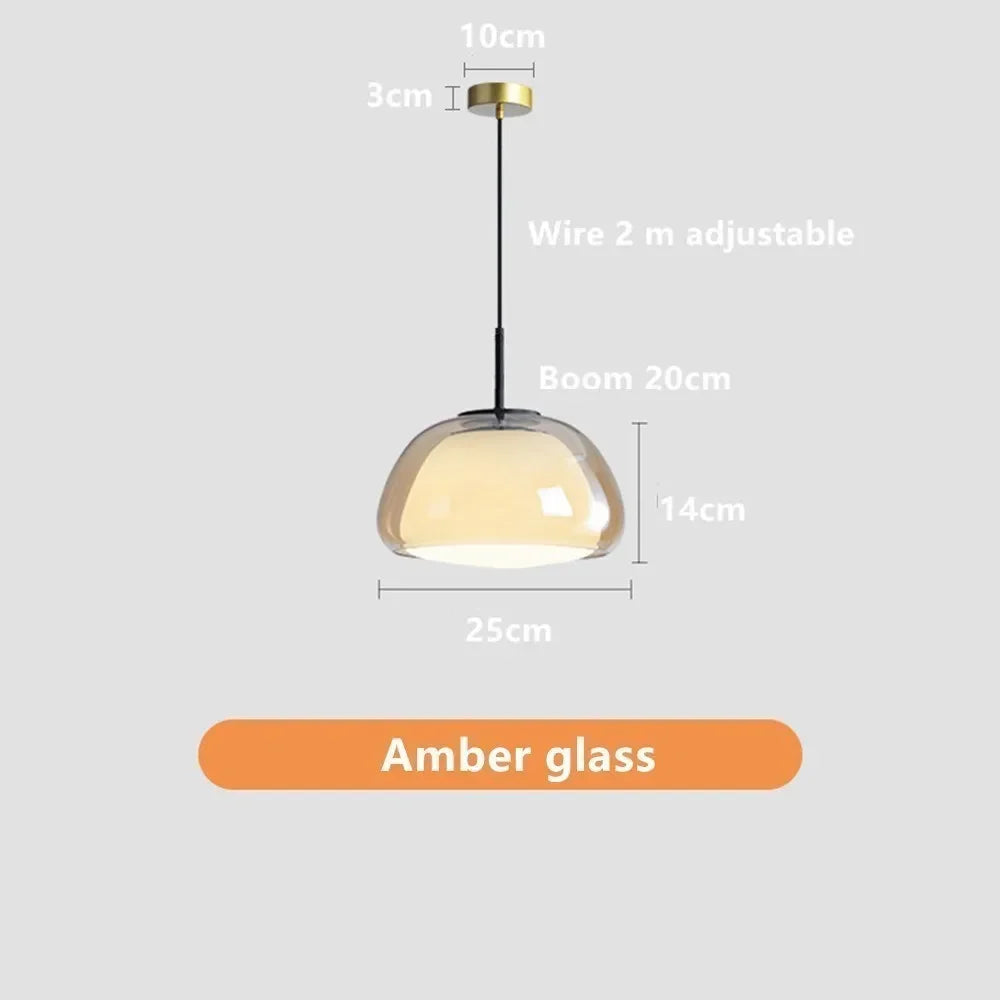DecorBites™ Glass Jelly Pendant Lamp - Minimalist Luxury Design for Home Living Room