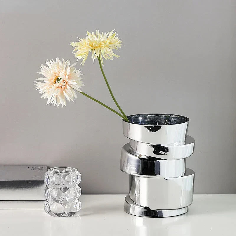 DecorBites™ Glass Vase Hydroponics Twist Shape Terrarium Decoration Accessories