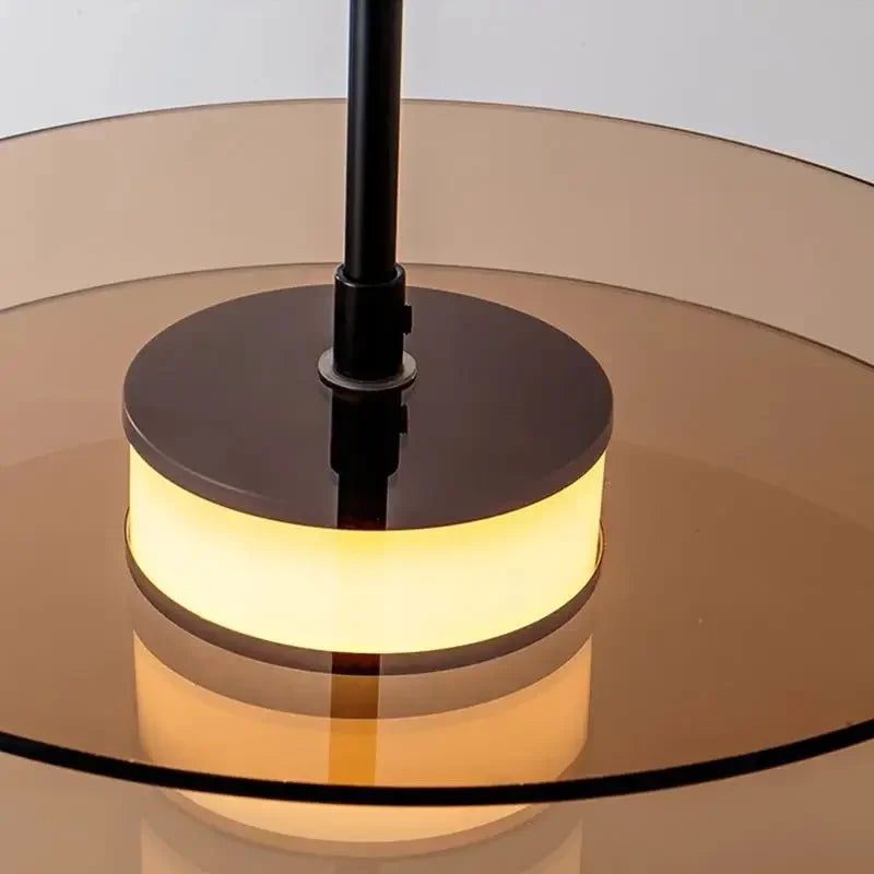 DecorBites™ Glass Art Chandelier: Nordic Minimalist LED Pendant Light for Home, Cafe, Bar